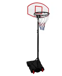 KONDELA Eirik New prenosný basketbalový kôš biela / modrá / červená / čierna