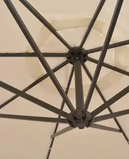Konzolový slnečník s LED svetlami Ø 300 cm