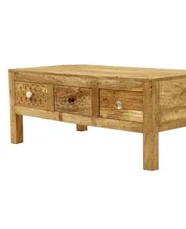 Konferenčný stolík Manu 110x45x60 indický masív mango