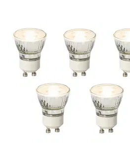 Sada 5 stmievateľných GU10 LED žiaroviek 35 mm 3W 220 lm 2700K