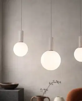 Lampa wisząca Testa beżowa klosze kule nad stół do jadalni 3xG9