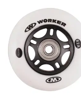 WORKER In-line 76mm a ložiska ABEC-7 chromeSet 4 ks
