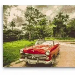 Diamantovanie podľa čísiel Cadillac (40x60cm)