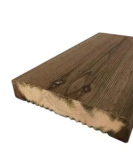 Terasové dosky IMPREGNOVANÁ SEVERSKÁ BOROVICA 27 × 144 × 4200 mm | jemne rýh. / hladká