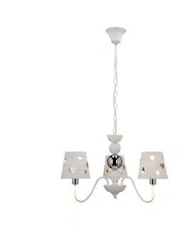 Biely luster závesná lampa 3xE14 Batley Ledea