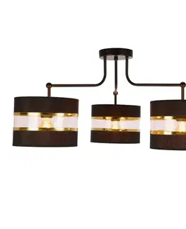 Závesná lampa Andy čierna e27 Tienidlo čierne+zlaté