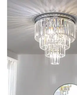 BRILAGI - LED krištáľové stropné svietidlo MOZART 5xE14/40W/230V lesklý chróm BG-FC17106/4+1-CHR