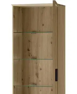 Vitrína z masívu BIMBO 11 s LED, dub divoký / artisan olej