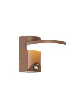 Vonkajšia nástenná lampa hrdzavohnedá vrátane LED IP54 senzor pohybu - Esmee