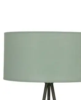 Stojaca lampa SHANTI čierna 1x40W E27 mätové tienidlo