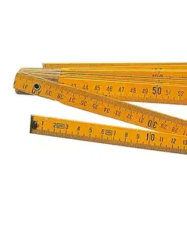 Drevený skladací meter žltý 1 m 3041