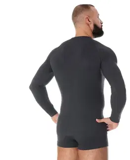 Brubeck Active Wool s dlhým rukávom Graphite - M