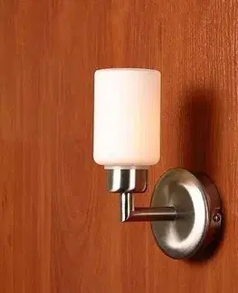 Nástenná lampa do kúpeľne matný nikel 40W G9 sklenené tienidlo zrkadlo