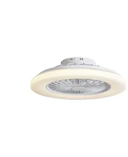 Stropný ventilátor biely 48,5 cm vrátane LED stmievateľný v Kelvinoch s diaľkovým ovládaním - Clemo