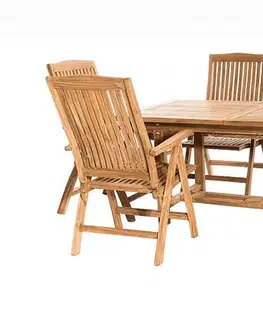 DEOKORK Záhradné teakové polohovacie kreslo LAGUNA (teak)