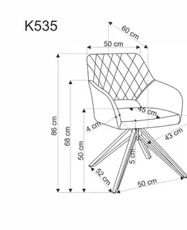 Otočné jedálenské kreslo K535 Halmar