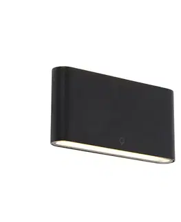 Moderná vonkajšia nástenná lampa čierna 17,5 cm vrátane LED IP65 - Batt