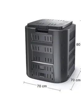 NABBI IKL320C záhradný kompostér 320 l čierna