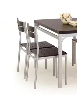 HALMAR Malcolm 1+4 jedálenský set wenge / oceľ
