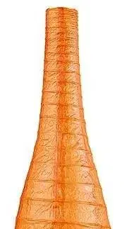 Oranžová papierová stolová lampa fľaša