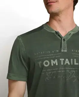 Tričko Tom Tailor Serafino s logom, Deep Leaf Green