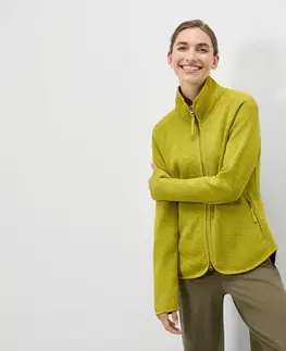 Bunda z pleteného flísu, zelenožltá
