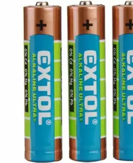 EXTOL ENERGY Bateria alkalicka 4ks, 1,5V, typ AAA