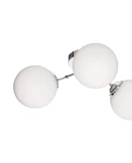 Nástenná lampa BELWEDER chrómová 3x40W E14 biele tienidlo