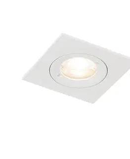 Moderné zapustené bodové svetlo biele štvorcové IP44 - Xena