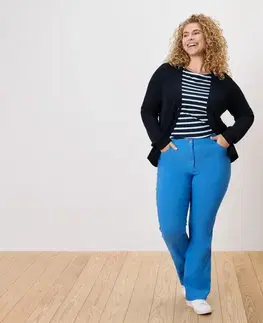 Bengalínové nohavice Bootcut, modré