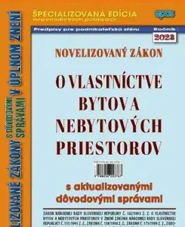 Novelizovaný zákon o vlastníctve bytov a nebytových priestorov 9/2023