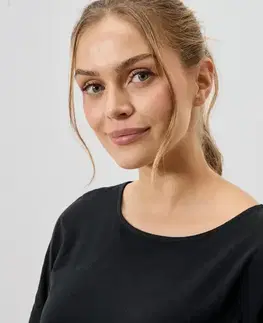 Blúzkové tričko, čierne