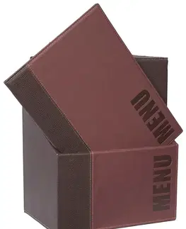 SECURIT Box s jedálnymi lístkami TRENDY, vínova (20 ks)