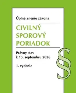 Civilný sporový poriadok. 1. vyd., 8/2026