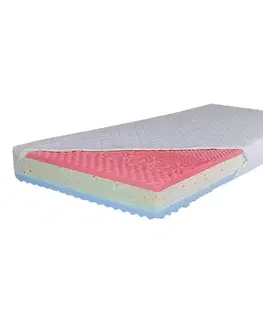 KONDELA Vacom obojstranný penový matrac 80x200 cm biela