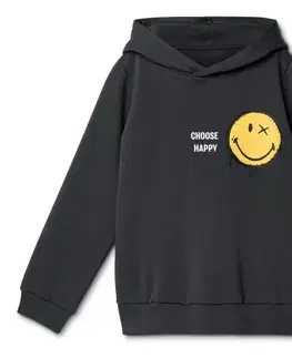 Detská mikina s kapucňou SMILEYWORLD® s počesanou vnútornou stranou