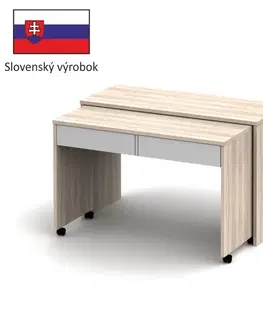 KONDELA Versal New rozkladací pc stolík dub sonoma / biela