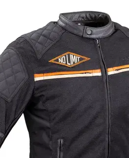 W-TEC 2Stripe čierno-béžovo-oranžová II - XL