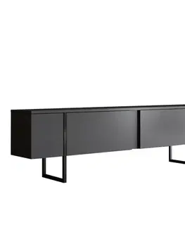TV stolík Luxe - Anthracite, Black