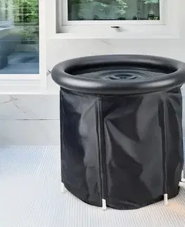 KONDELA Otuzo prenosná ochladzovacia kaďa čierna