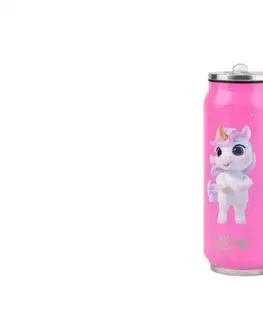 Kinekus Termohrnček so slamkou 500 ml nerez, jednorožec ružový NAVA