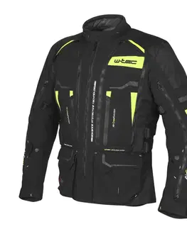W-TEC Aircross bunda čierna-fluo žltá - 3XL
