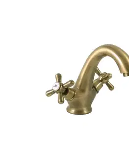 RAV Slezák MK128.0SM - Umývadlová batéria MORAVA RETRO 16 cm stará mosadz MK128.0SM