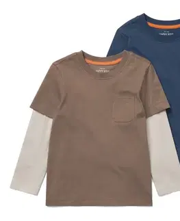 Detské tričká s dlhým rukávom 2 v 1, 2 ks