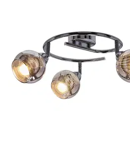 Špirálová stropná lampa 3X10W E14 LED chróm FORT