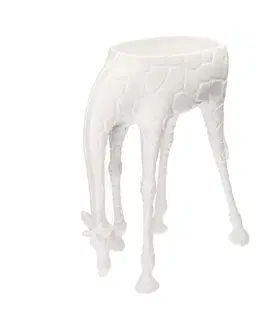 Dekoria Biely držiak na kvetináč Giraffe, 38 x 20 x 42 cm