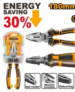 INGCO Kliešte kombinované s dlhou pákou CrV 180mm INGCO Industrial KLC