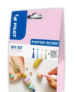 Pilot Pintor Sada Akrylový popisovač 4 ks, (EF) extra tenký, prívesok na kľúče