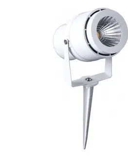  LED Vonkajšia lampa LED/12W/100-240V IP65 biela - zelené svetlo 7549