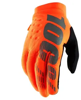 100% Brisker fluo oranžová/čierna L